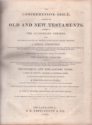 Lippincott Bible 1860 Title Page